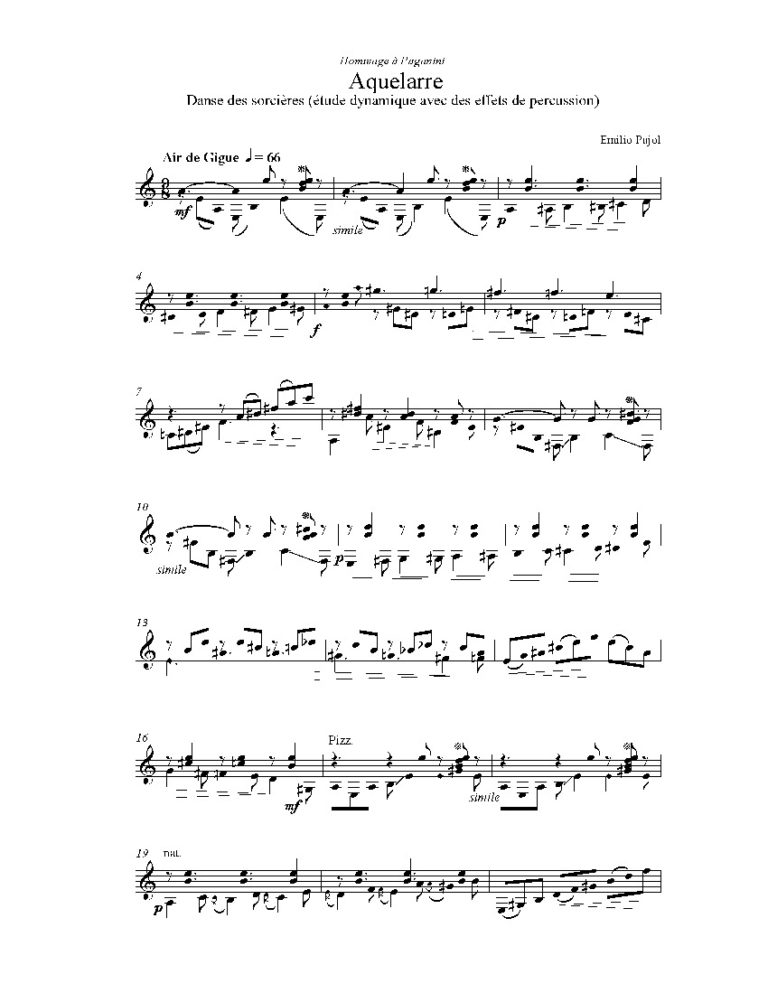 emilio pujol sheet music