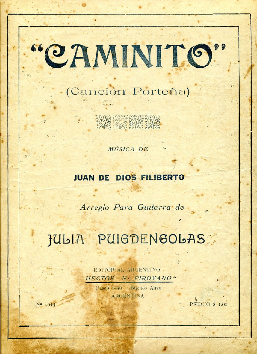 Puigdengolas. Julia - (De Dios) Caminito Cancion Portena - Classical ...