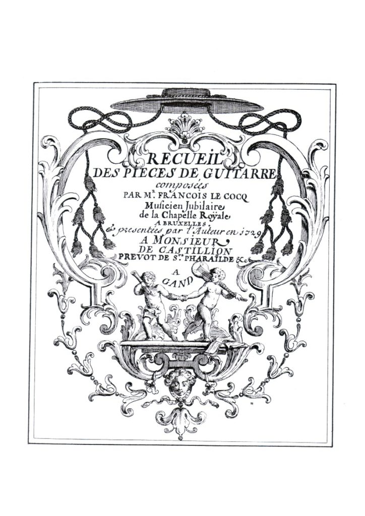 Le Cocq. Francois - Recueil De Pieces De Guitarre Composees (Facsimile ...