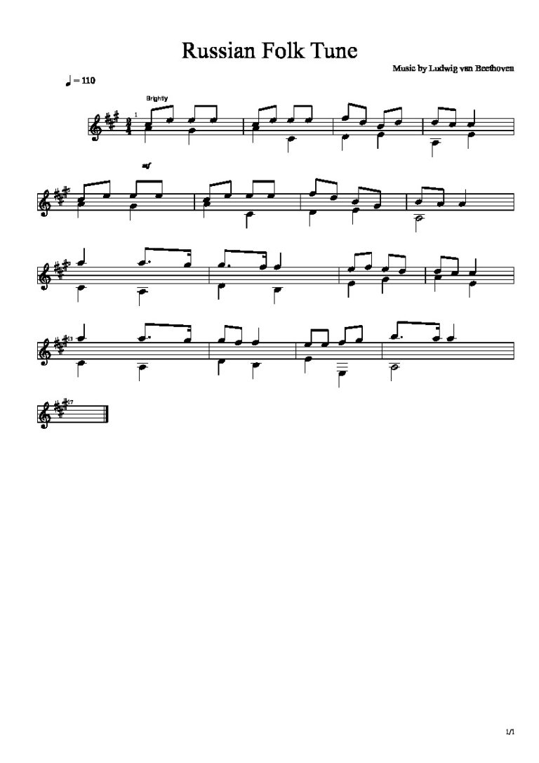  Russian  Folk  Tune by Ludwig Van Beethoven  PDF CGLIB ORG